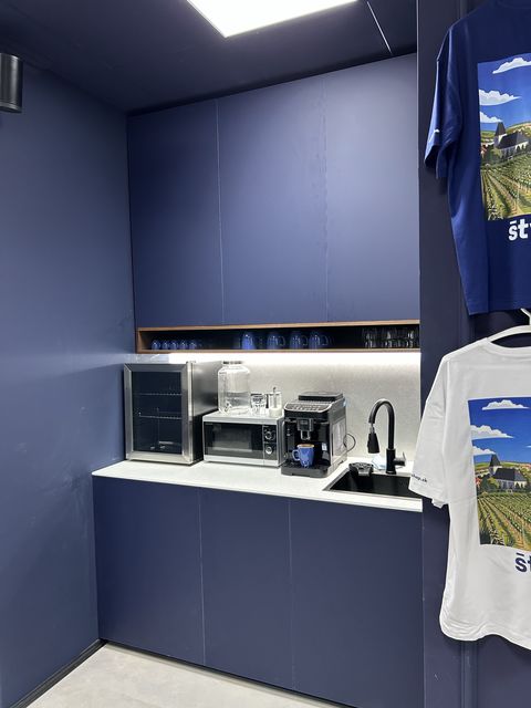 Coffee corner with a coffee machine and Štýl T-shirts