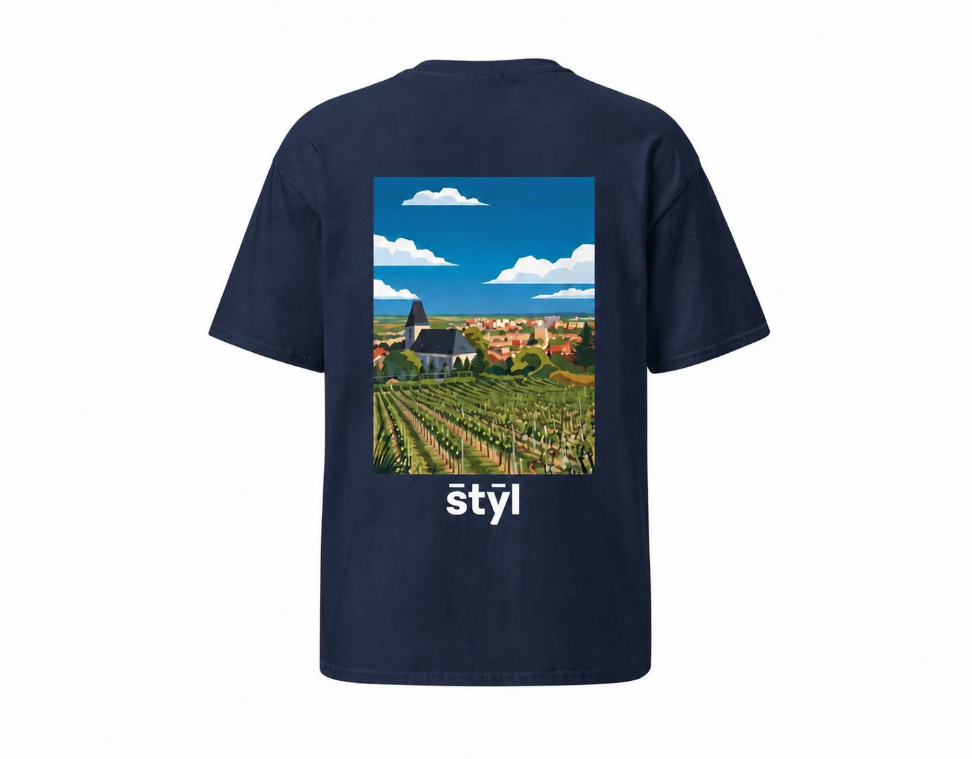 Navy T-shirt with the Štýl logo print