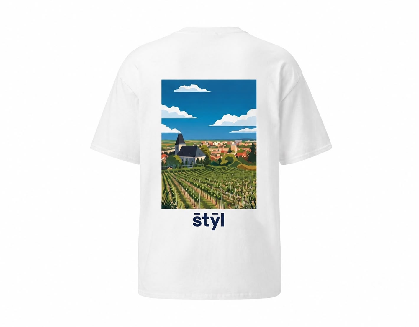 White T-shirt with the Štýl logo print